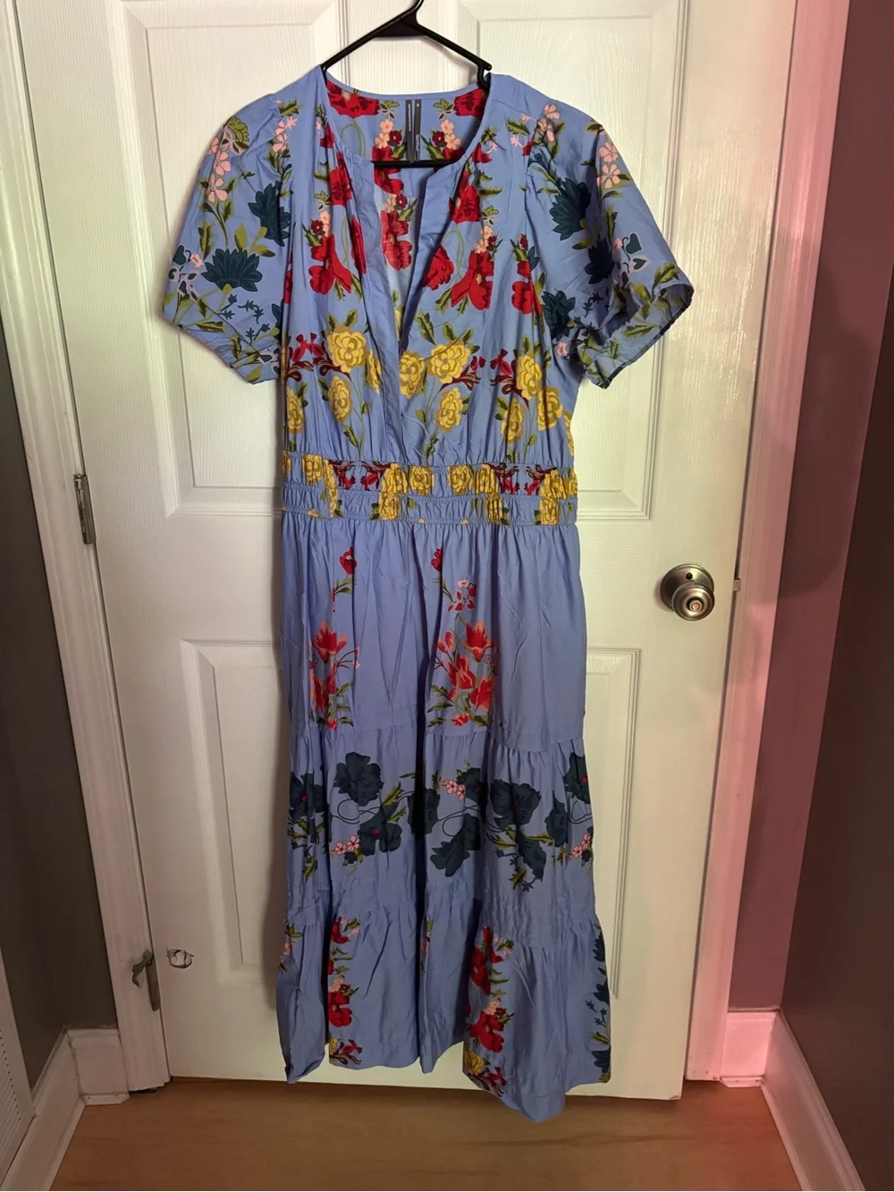 Anthropologie Somerset maxi dress blue floral 1X - Picture 3 of 6